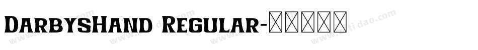 DarbysHand Regular字体转换